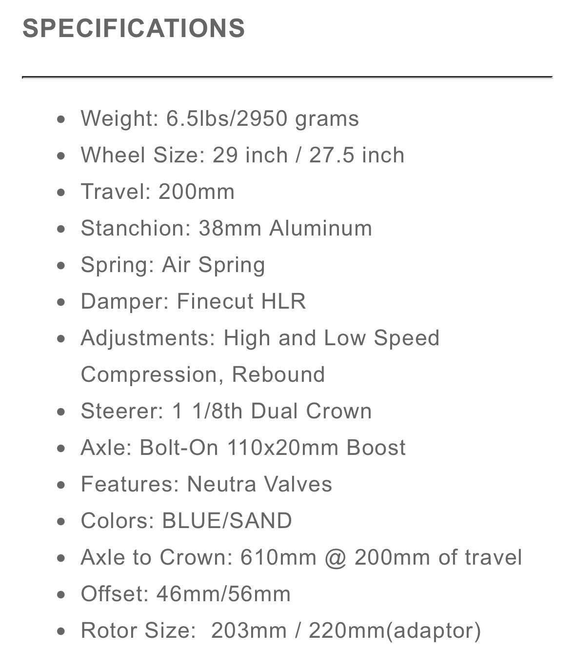 xfusion rv1 2027 downhill fork